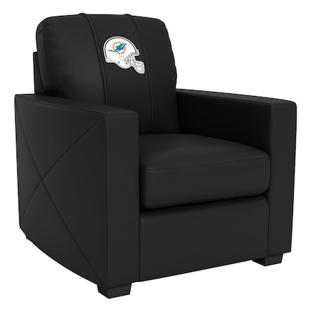 Dreamseat Silver Club Chair with Miami Dolphins Helmet Logo XZ7759002CHCDBK-PSNFL20092